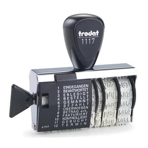 Trodat Stempel mit Wortband und Datum, 1117