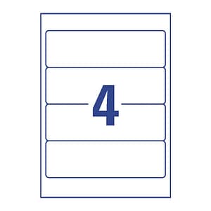 AVERY Zweckform Ordnerrücken-Etiketten breit / L4761-100, weiß, Inh. 400