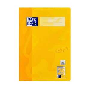 OXFORD Schulheft Touch Flieder/Gelb DIN A4 16 Blatt, kariert, Lin 26 mit Rand 90g/m²