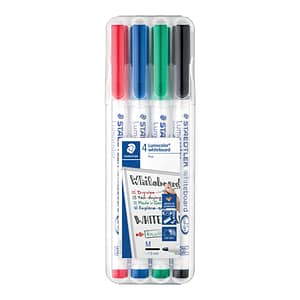 STAEDTLER pen Whiteboard-Marker 1mm, 4 St. farbsortiert