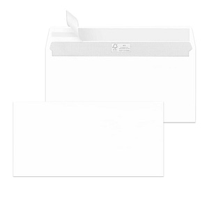 BONG Briefumschläge TopSTAR DIN lang ohne Fenster hochweiß haftklebend 25 St.