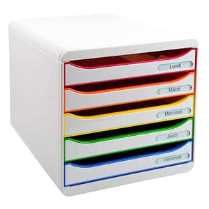 Schubladenbox BIG-BOX PLUS 5 offene Laden, Harlekin EXACOMPTA
