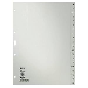LEITZ Papierregister A-Z, 20 Blatt, grau