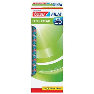 TESA Klebefilm tesafilm® Eco&Clear, 33mx19mm, 8 Rollen, transparent