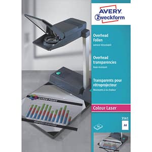 AVERY ZWECKFORM Overhead-Folien 3561, DIN A4, beidseitig beschichtet, 50 Blatt