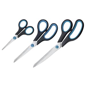 WESTCOTT Scherenset 3 teilig schwarz/blau