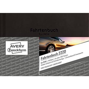 AVERY ZWECKFORM Fahrtenbuch 222D Hardcover, A6 quer, 48 Blatt