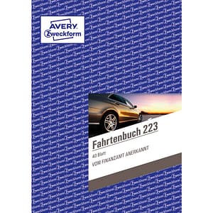 AVERY ZWECKFORM Fahrtenbuch 223, A5, 40 Blatt
