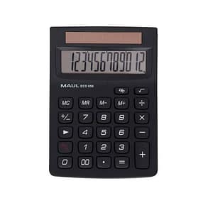Tischrechner Solar ECO 650, 12 Stellen, schwarz MAUL