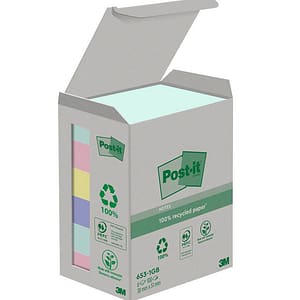 Post-it® Recycling Notes Rainbow Haftnotizen farbsortiert, 6 Blöcke