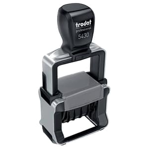 trodat Datumstempel mit Text individualisierbar 5430 selbstfärbend schwarz ohne Logo