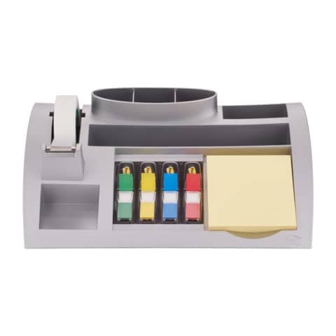 Tisch-Organizer, silbermetallic, gefüllt, 256 x 68 x 168mm POST-IT C50