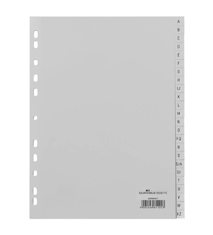 DURABLE Ordnerregister Vollformat A-Z grau 24-teilig, 1 St.