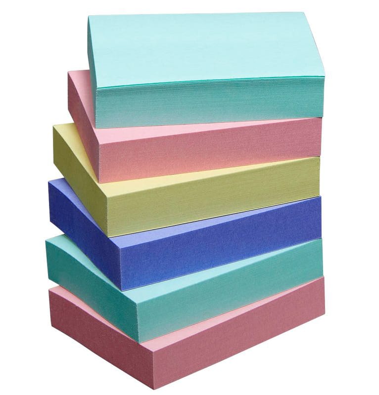 Post-it® Recycling Notes Rainbow Haftnotizen farbsortiert, 6 Blöcke – Bild 2
