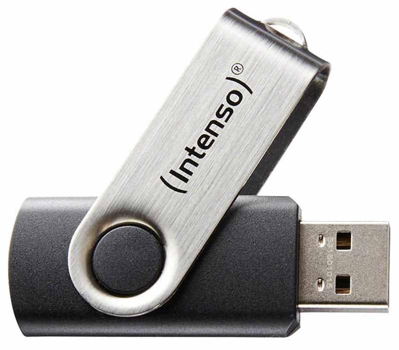 Intenso USB-Stick Basic Line schwarz, silber