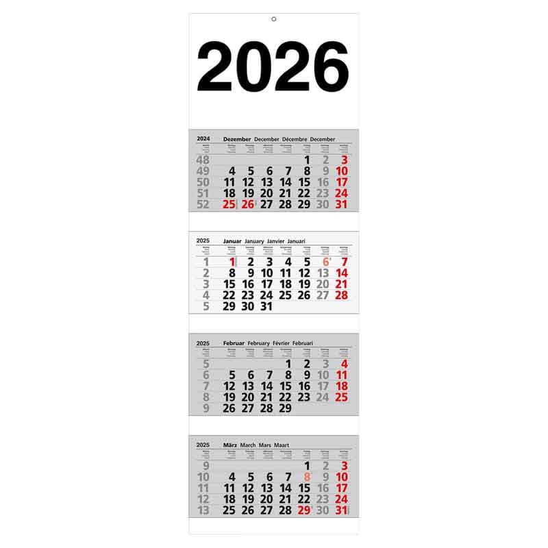 4-Monats-Wandkalender 2026