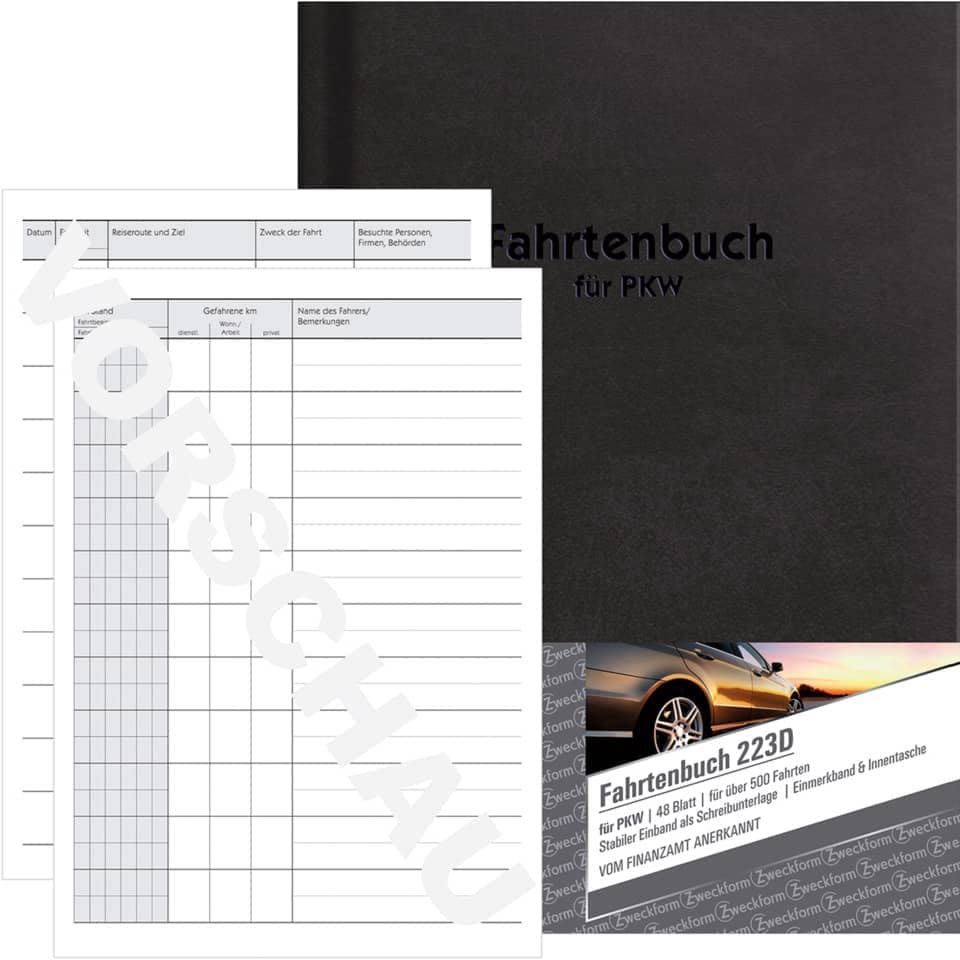 AVERY ZWECKFORM Fahrtenbuch 223D Hardcover, A5, 48 Blatt – Bild 3