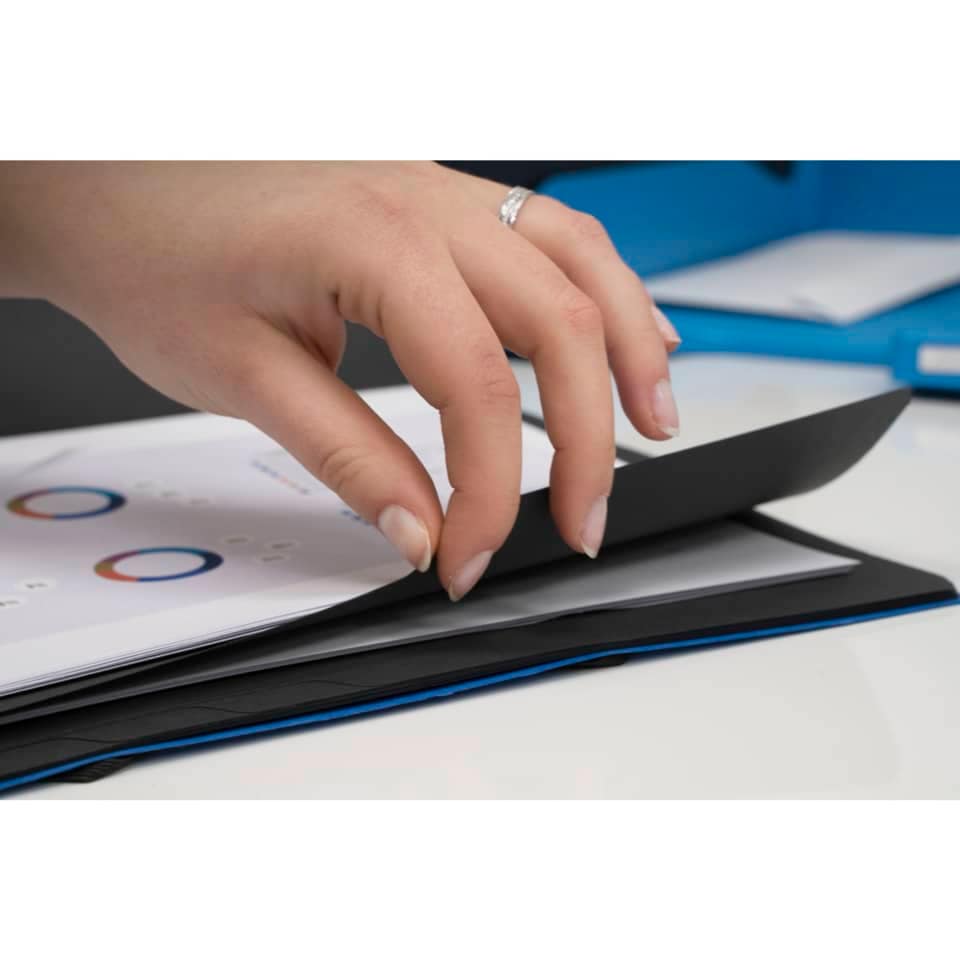 EXACOMPTA Ordnungsmappe mit Gummizug, innen schwarz, 12 Fächer, A4 – Bild 2