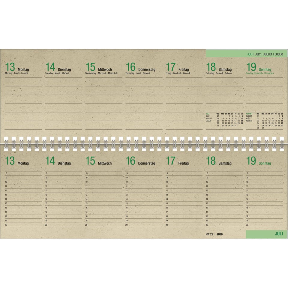 ZETTLER KALENDER Tischquerkalender Grasserie 2026 – Bild 2